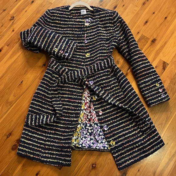 NWOT CAbi #5660 SZ 8 Headline Topper Button-Down Coat in Multi Stripe - Picture 6 of 10